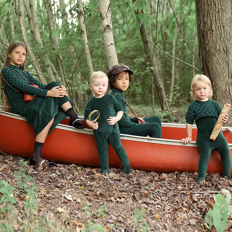 Velour Baby Romper Set 1