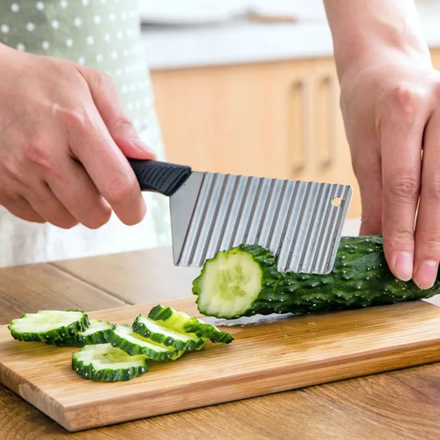 Stainless Steel Wavy Knife Potato Cutter & French Fry Chopper – ChopChopChef