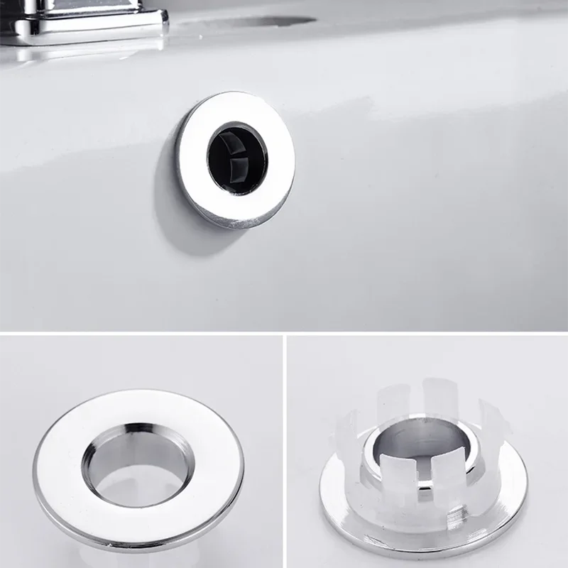 Metálico Embellecedor Lavabo Agujero, Cubierta de Rebosadero para Lavabo,  2pcs Desbordamiento para 22-24 mm/0,86-0,94 zoll, Anillo de Rebosadero de  Repuesto para Cuarto de Baño Cocina Agujero Redondo : : Bricolaje  y herramientas