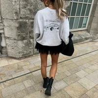 Women Y2k Lace Mini Skirt Fairy Coquette Low Rise Pleated Ruffle Half Slip Skirt Vintage Layered Flowy Short Skirt Streetwear - Image 4