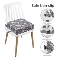 Coussin de chaise pour bébé, siège réglable, sièges rehausseurs pour enfants, semelle intérieure rehaussante pour salle à manger, coussins de sécurité amovibles 6