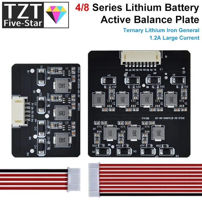 BMS 2S-8S 1,2A Balance Board Lifepo4 LTO Lithium Batterie Aktive Equalizer Balancer Energie Transfer Board BMS 3S 4S 5S 6S 7S 8S