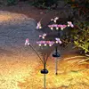 Butterfly Solar Lights Outdoor Butterfly Lamp Firefly LED Lights 2 Pieces Lawn Light Solar Power Landscape Light Outdoor 7 Light 2