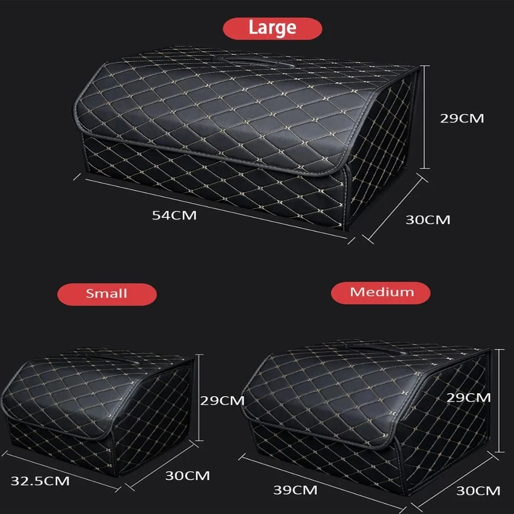 Multipurpose Collapsible Car Trunk Storage Organizer With Lid Portable Car Storage Bag