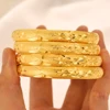 24K Gold Plated Dubai can open  Bangle for Women Middle East Gold Bangles Ethiopian Mesh Bracelets Wedding Jewelry African Gifts 2