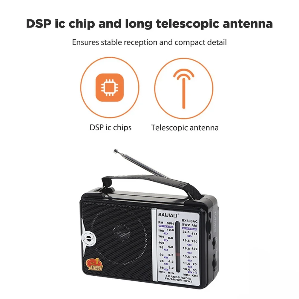 Radio Fm Dab Radio Dab Portable Avec Casque AM/FM SW U00e9cran LCD Fonctionne Sur Radio Portable Sur Batterie