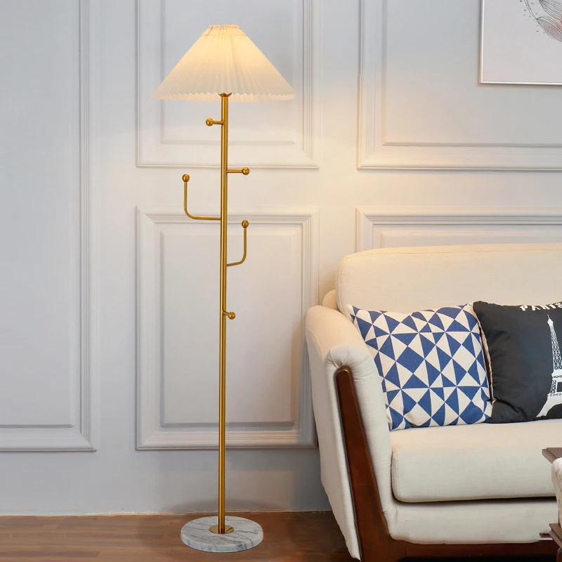 

Nordic Metal LED Floor Lamp Living Room Simple Modern Atmosphere Lamp Creative Coat Rack Home Decoration Bedside Lighting