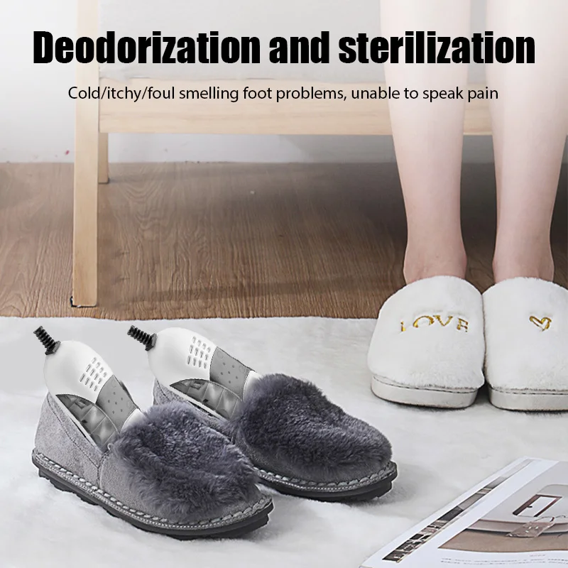 Electric Shoe Dryer Boot Deodorizer Deodorisation Dehumidifier Device Foot Warmer Heater Eliminate Odor UV Shoe Drying Household 4