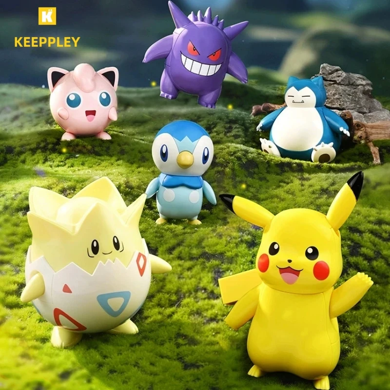 

Конструктор Keeppley серия покемонов Kawaii Pikachu together Pi Gengar Snorlax, сращивающаяся модель, украшения, пазл, игрушка, подарки