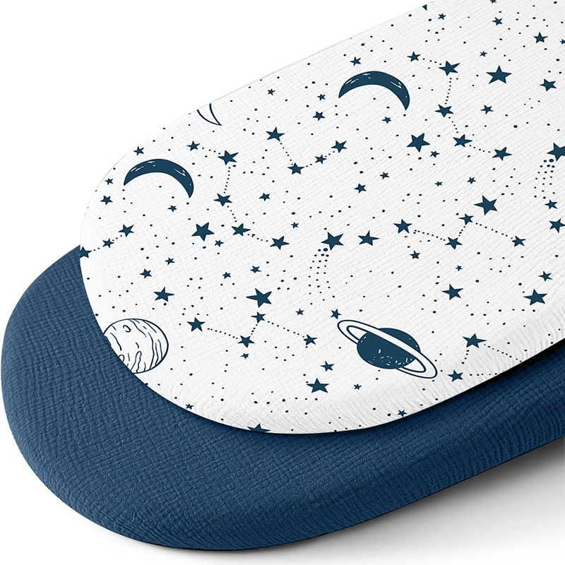 Soft & Breathable Muslin Bassinet Sheets