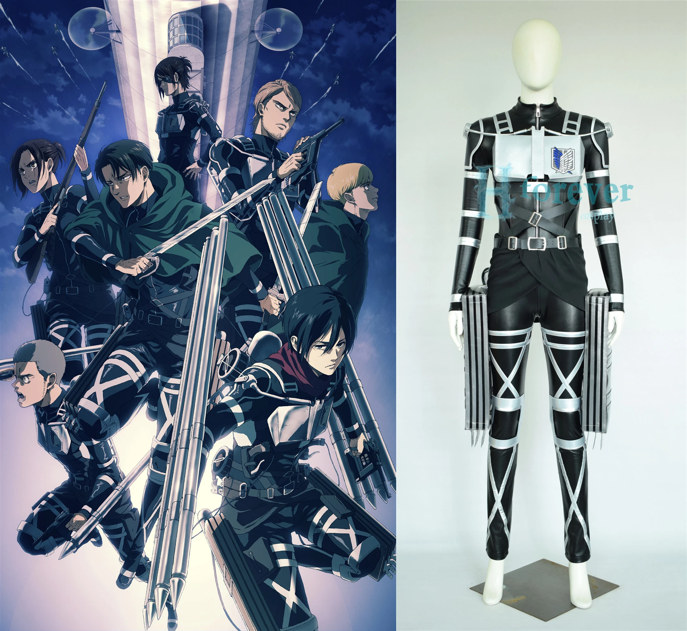 Anime Attack On Titan Season Eren Scout Regiment Uniform Cosplay