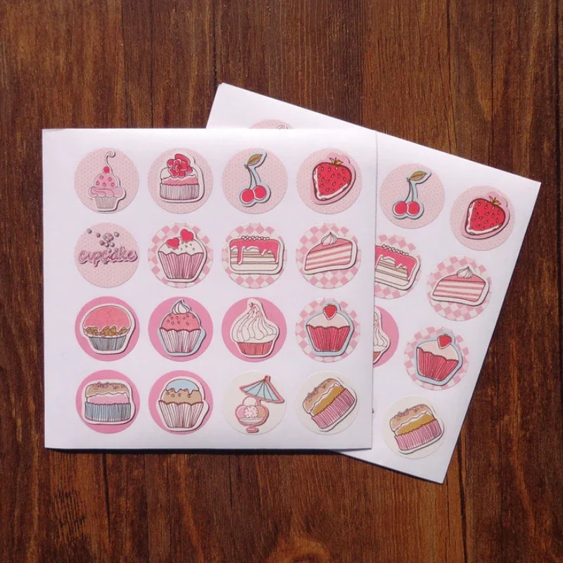

160Pcs/lot Stickers Cake Box DIY Decorative Pink Sweet Sealing Stickers Handmade Gift Packing Decoration Stickers Scrapbooking
