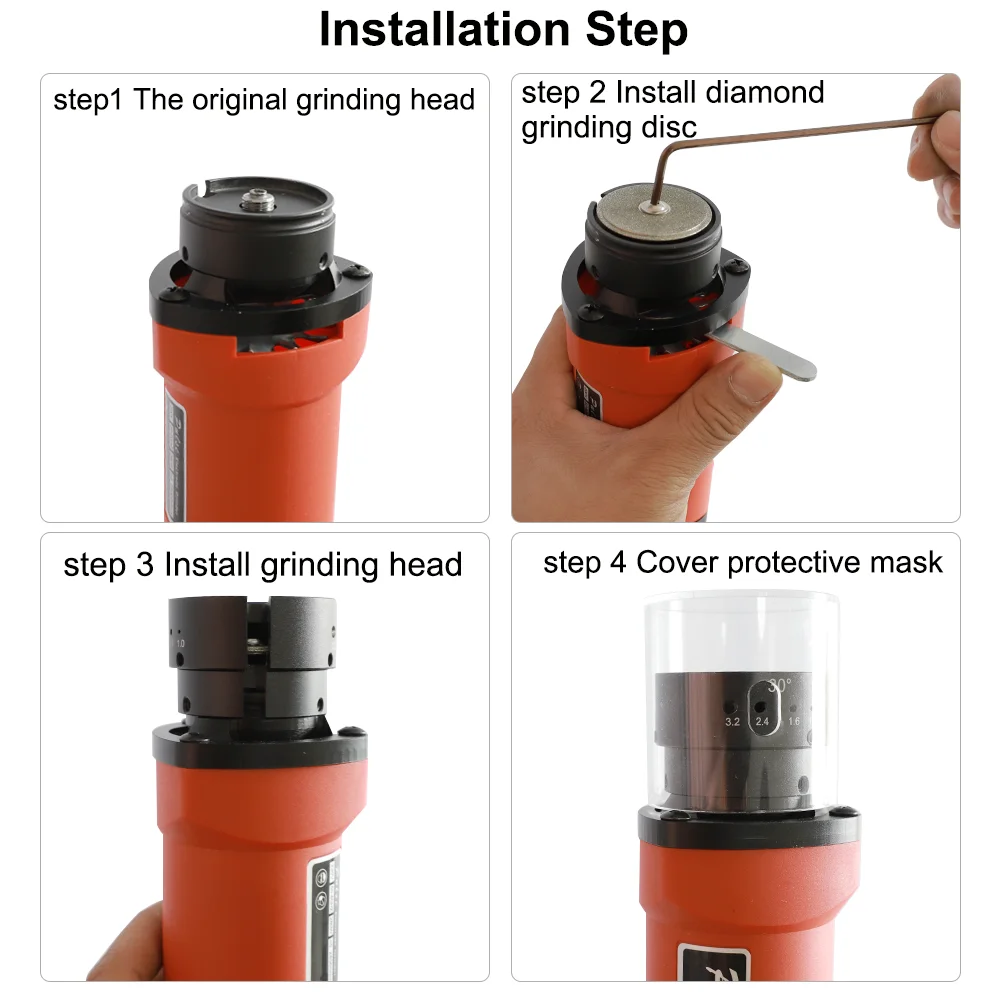 GhionChion Tungsten Electrode Grinder/Sharpener for TIG improvement 1/8" 3/8" 1/4" inch 22.5&deg;and 30&deg;