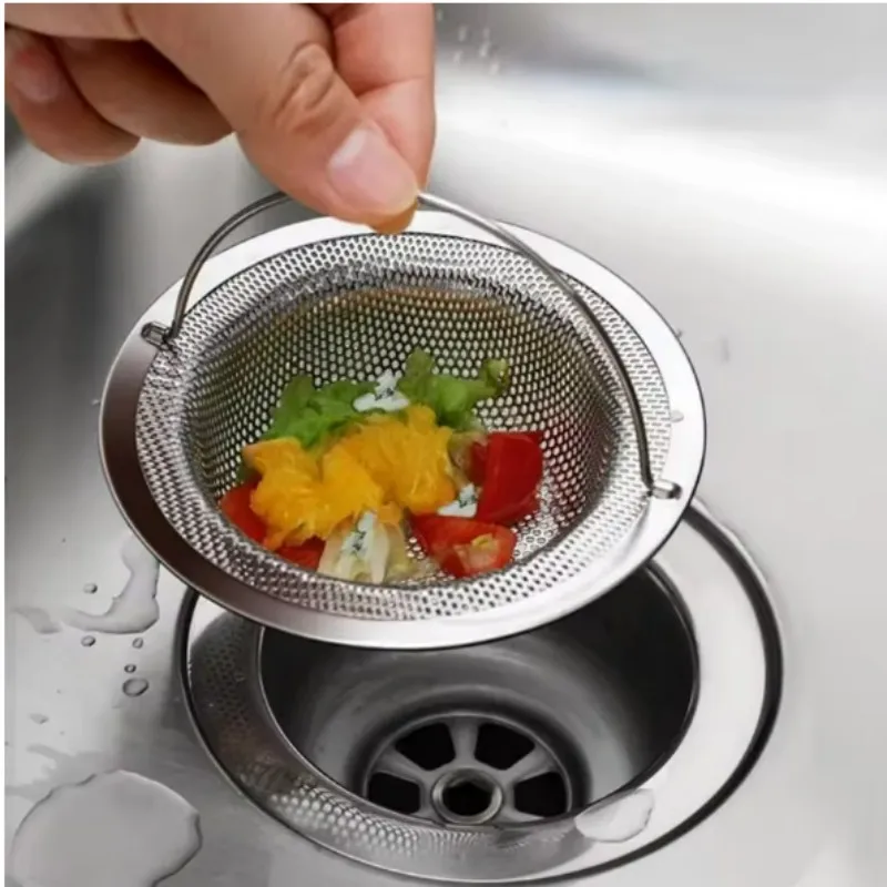 1Pc Stainless Steel Kitchen Sink Filter Garbage Food Residue/Hair Catcher Keep Your Bathtub
