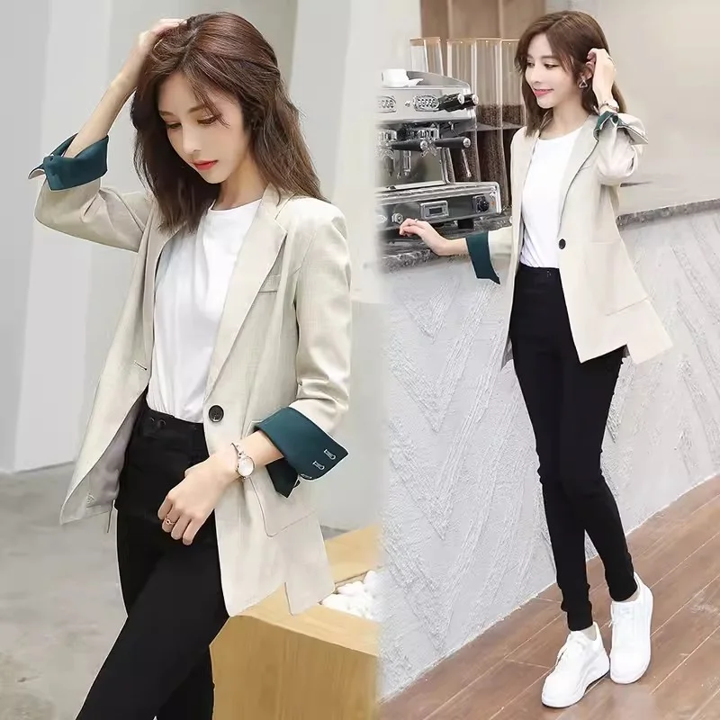 

Suit Jacket For Women in Autumn 2024 New Loose Fitting With one Button Casual Internet Celebrity Slim fit Small Suit Top Trend