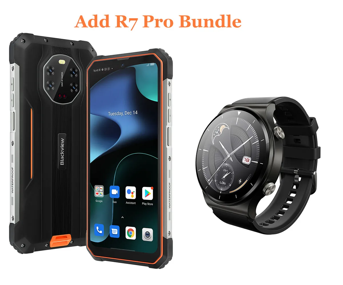 BLACKVIEW BV8800 IP68 Rugged Smartphone 90Hz Display 8GB+128GB Helio G96 8380mAh Mobile Phone 50MP Cameras 33W Fast Charging best ram for gaming