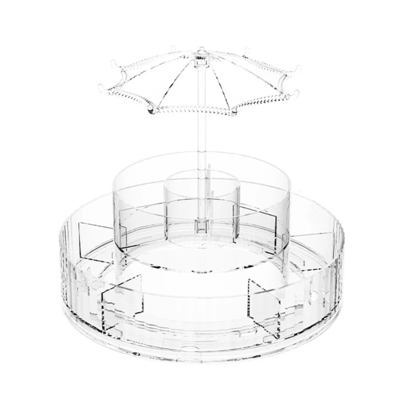 

Clear Desktop Cosmetic Storage Box Desktop School Office Pen Pencil Organizer