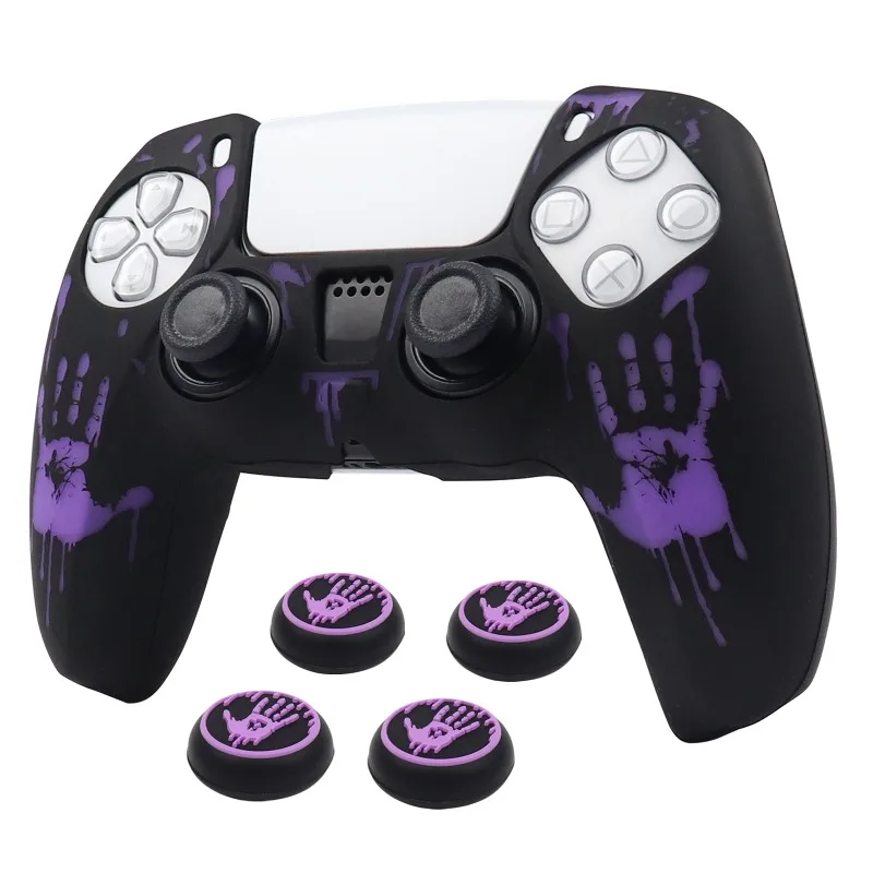 حافظات حماية ناعمة من السيليكون لوحدة التحكم PS5 غ...