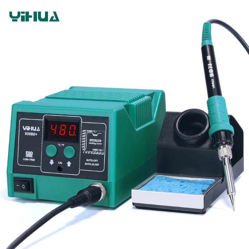 

YIHUA 939BD+ ESD safe adjustable constant temperature electronic pcb soldering iron SMD rework soldering station