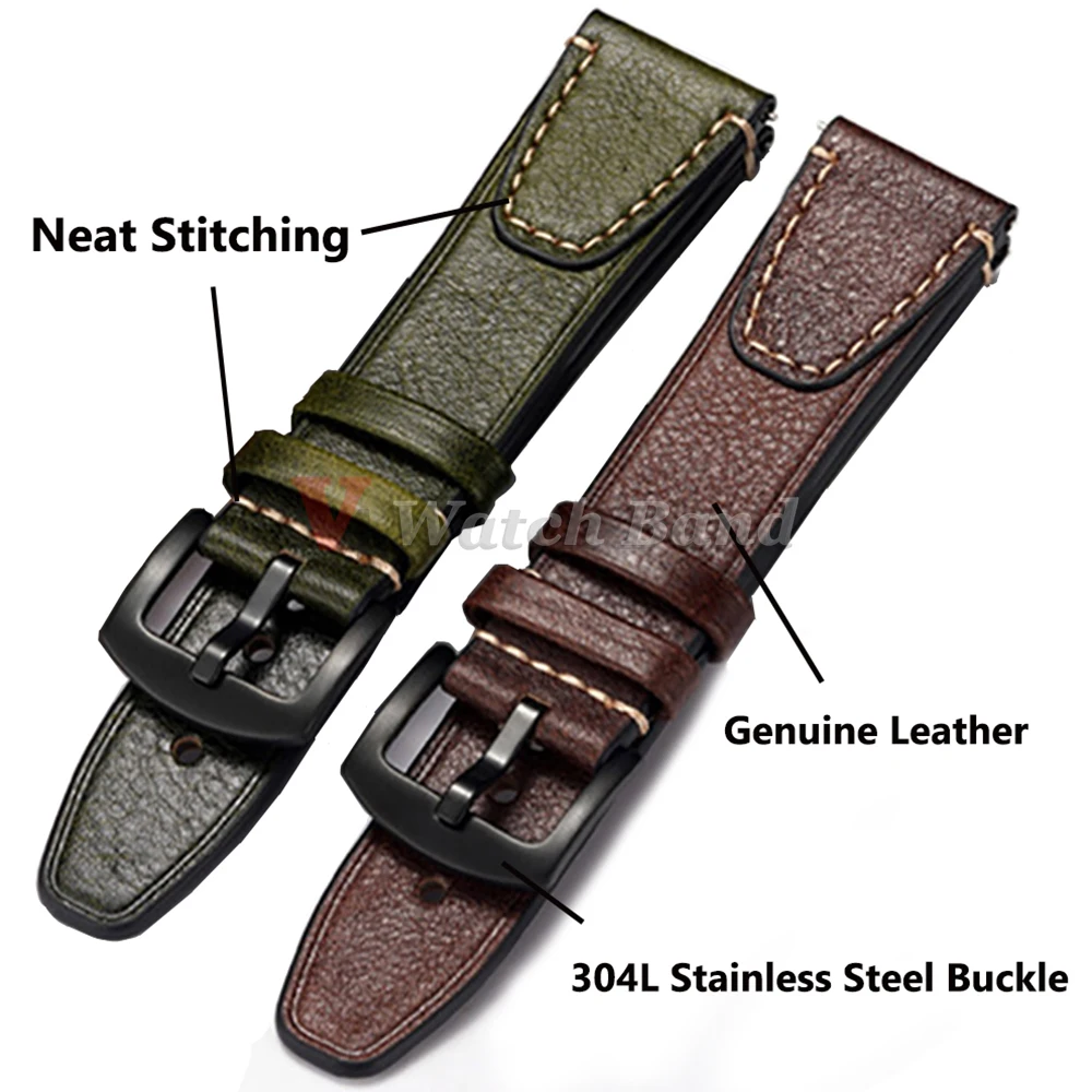 Vintage Genuine Leather Watchband - Unisex Wrist Belt Bracelet