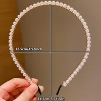 5 Pieces of Girls' Princess Hair Accessories, Children's Imitation Pearl Hairbands, Birthday Hairpins, Baby Flower Girl Headbands 2