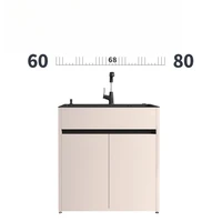 ตู้ครัวสไตล์มินิมอลทันสมัย ตู้วางอ่างล้างจานสแตนเลสสไตล์นอร์ดิก เฟอร์นิเจอร์ครัวดีไซน์เนอร์ Cocina FYKC 6