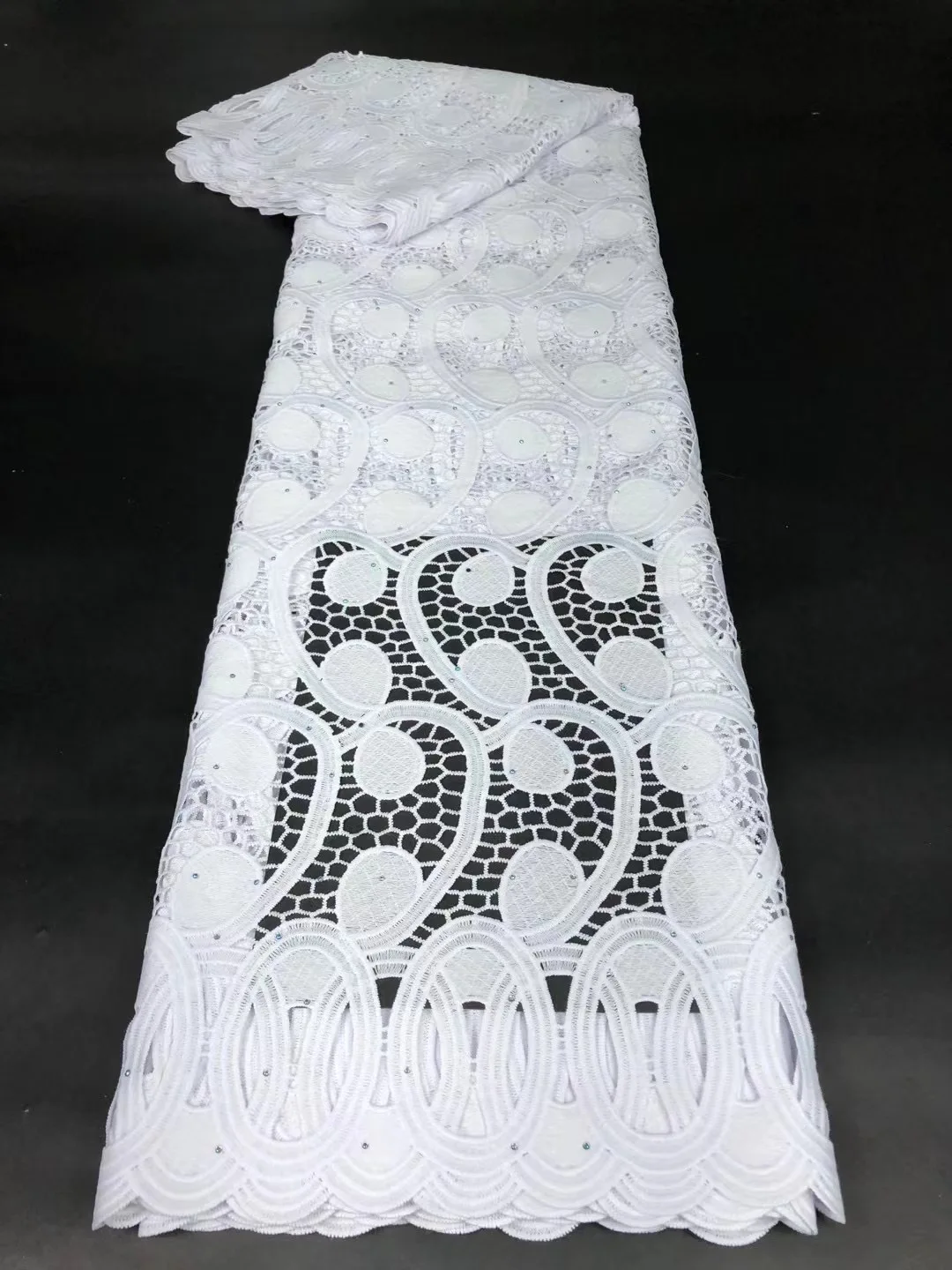 

French Nigerian White Milk Silk Stone Net African High Quality Tulle Mesh Lace Fabric For Dress Party 5 Yards/Lot
