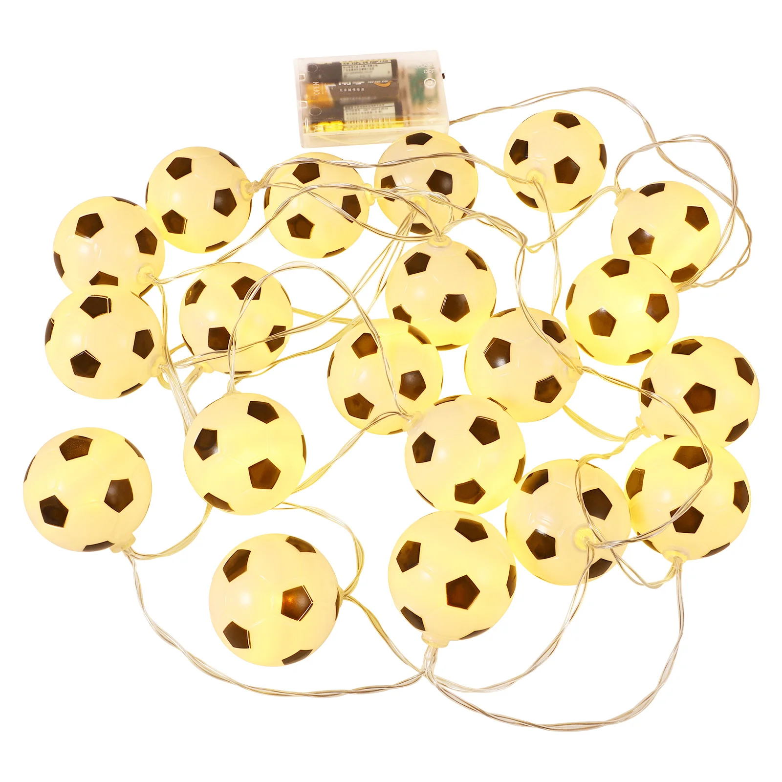 

Uonlytech LED String Lights Lovely Football Shaped Light String Funny Lamp Decorations for Party Bedroom Birthday Celebration