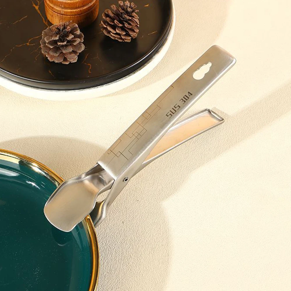 1PC Stainless Steel Anti-Ironing Bowl Clip Non-Slip Steamer Dish Clip Lifting Dish Utensils Household Kitchen Plate