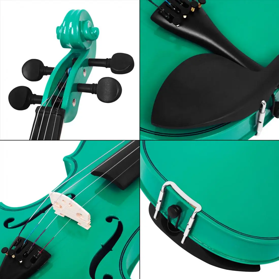 4/4 Full Size Violin Spruce Wood /Solid Wood Acoustic Violin for Beginner with Case & Bow Fiddle Instruments