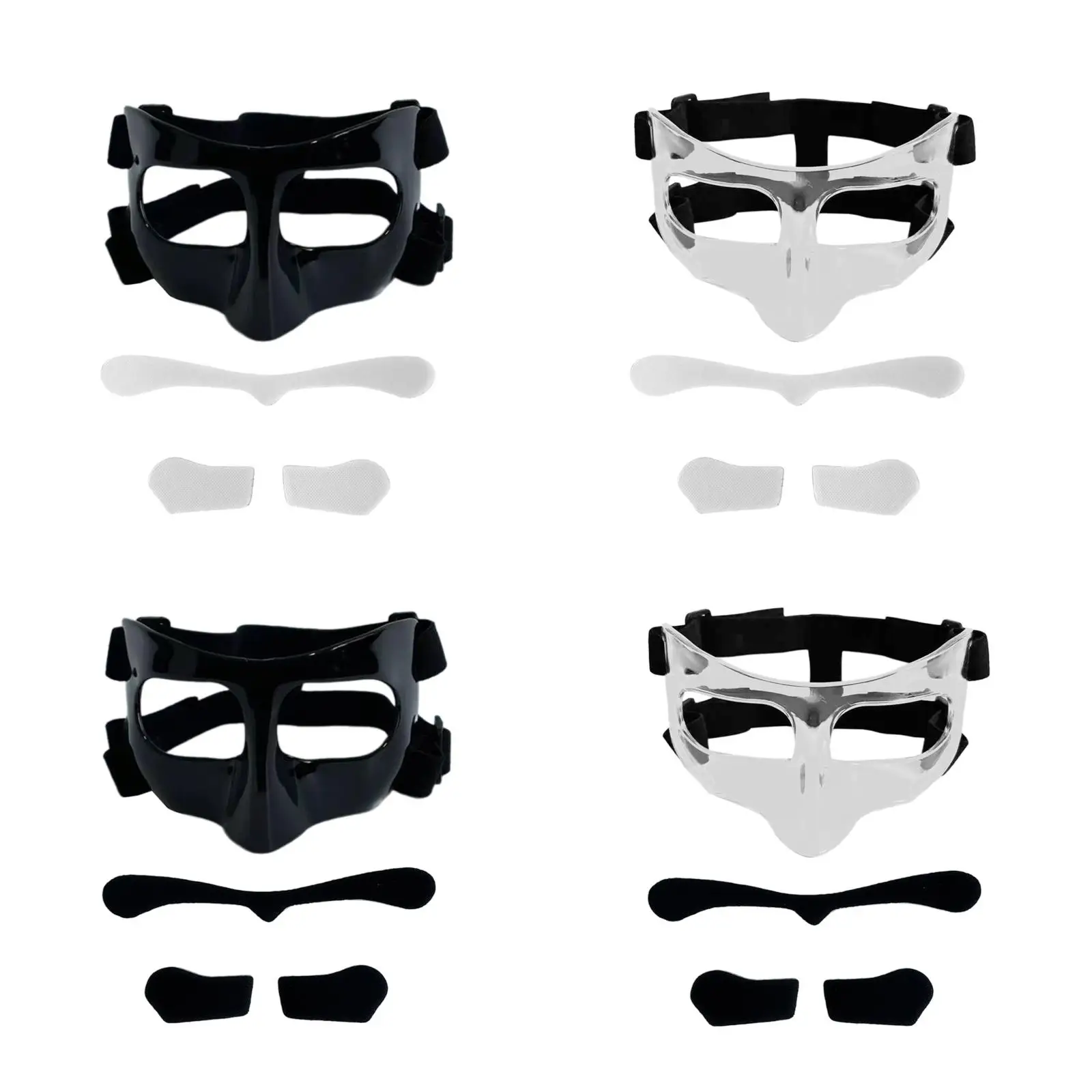 Basketball Mask Adjustable Elastic Strap Face Shield for Broken Nose Face Mask for Athletes Football Workout Softball Boxing