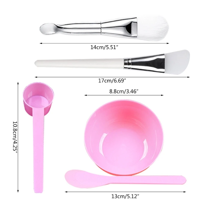 Q1QD 5 in1 DIY Facemask Mixing Tool with Mask Bowl Stick Spatula