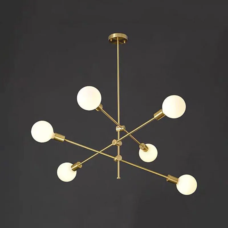 

Rotatable Loft Nordic Chandelier for Dining Kitchen Stair Chandeliers In Gold Suspension Luminaire Modern Chandelier Ceiling