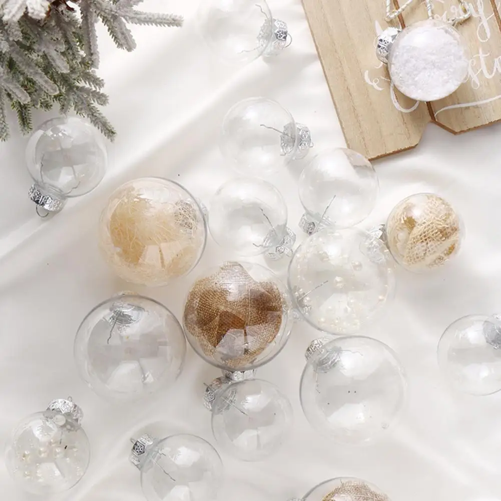 

Sparkling Fillable Ornaments Fillable Christmas Ornaments Shatterproof Christmas Ball Ornaments Refillable Reusable for Xmas