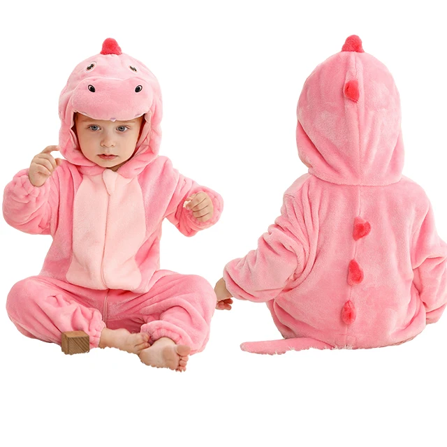 thumbnail image 1 of Peleles de dinosaurio MICHLEY para bebé, ropa de franela con capucha de invierno para niños pequeños, monos, mono, disfraz para niños, Halloween, 1 of 5