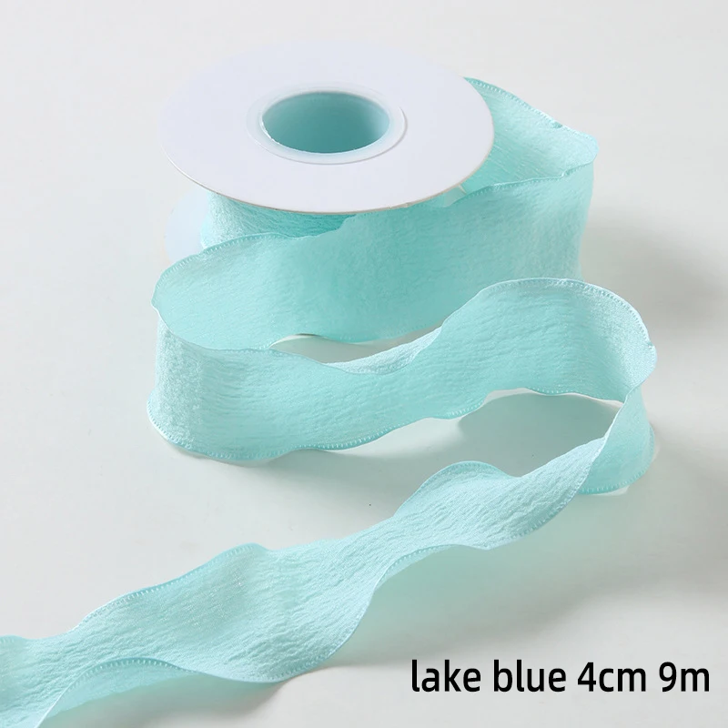 Candy Color Wavy Edge Yarn Ribbon for Gift Wrapping & DIY Crafts - 10 Yards