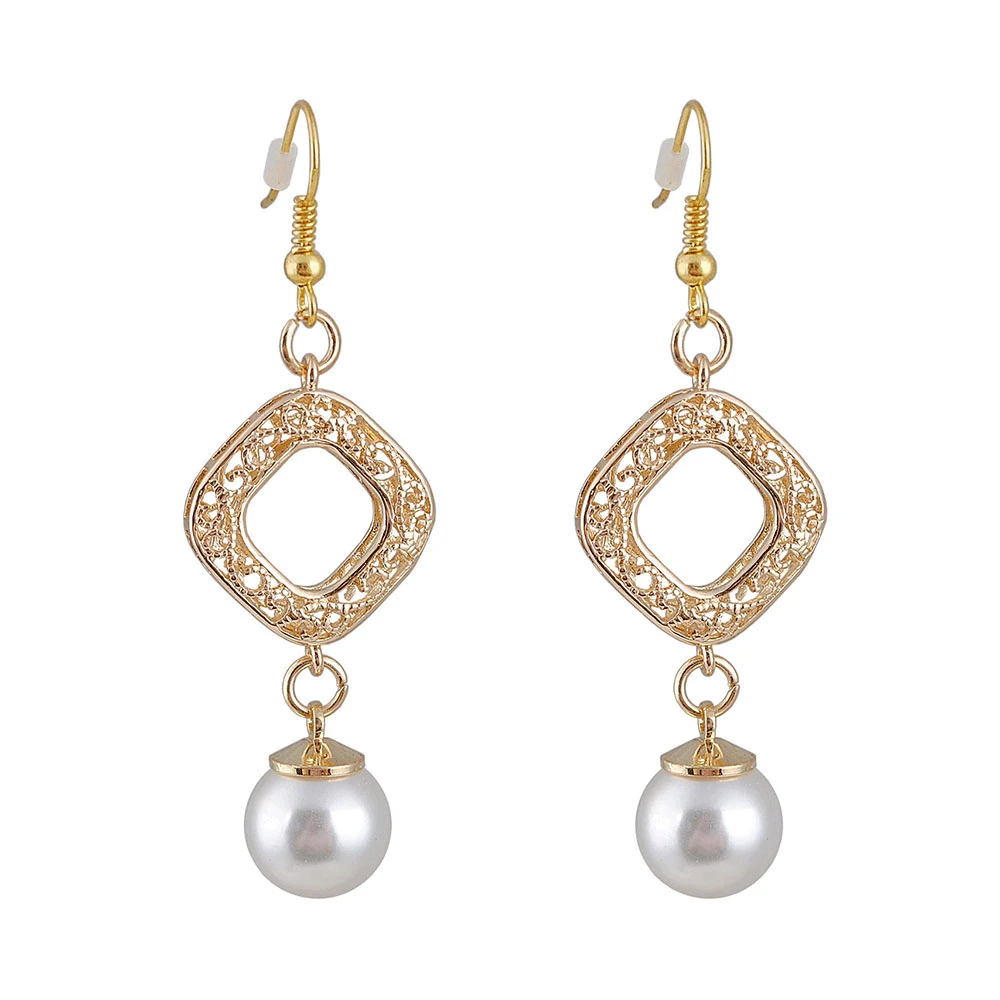 Sticks Jewelry Hot Sell Dangle Earring Geometris Copper Hollow Out