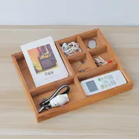 Vintage Wooden Desk Top Storage Box Multifunctional Sundries Partition Wooden Box Household Jewelry Finishing Box Organizer Home 5