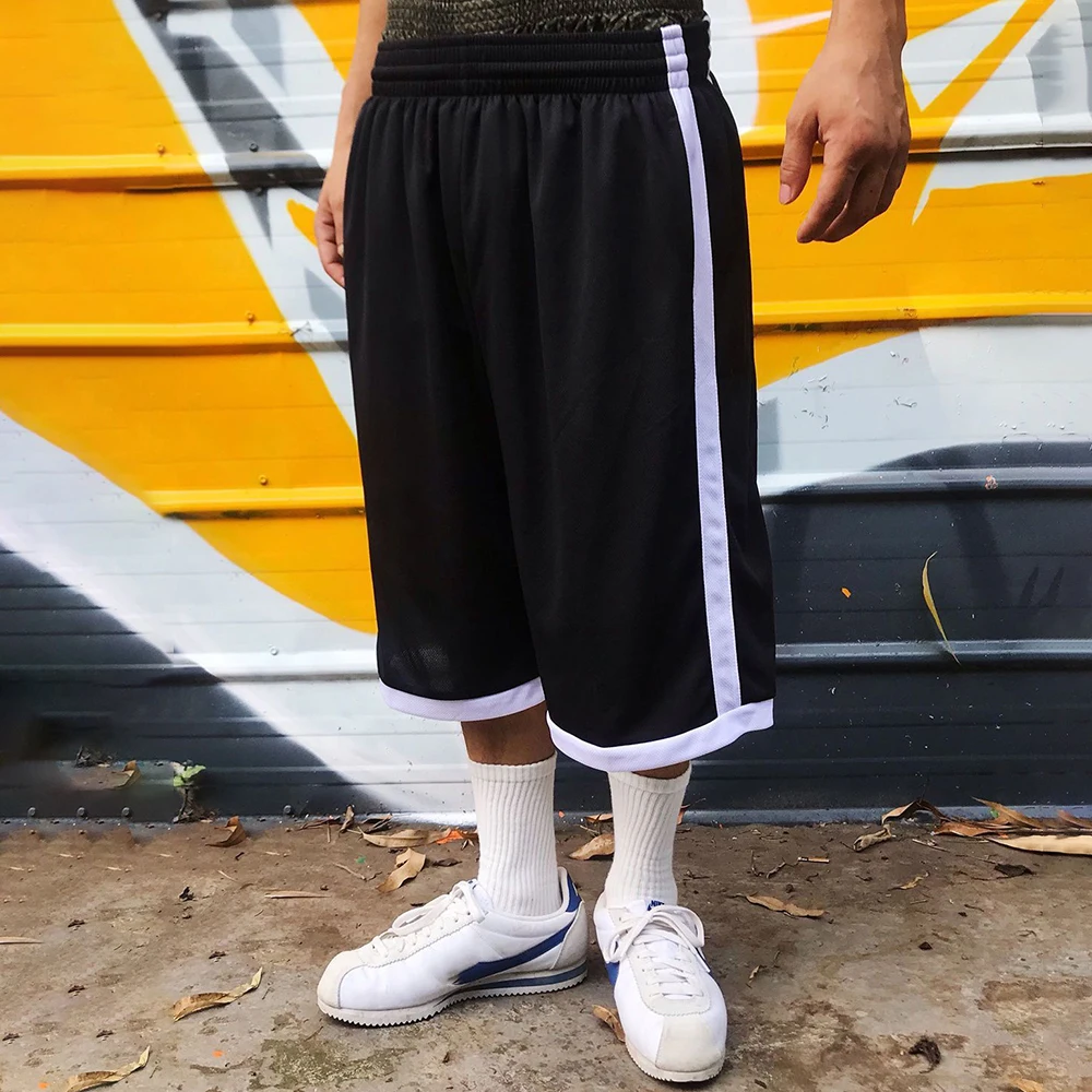 American Street Loose Cropped Pants Men's Summer West Coast Fitness Basketball Quick-drying Breathable Leisure Large Size Hiphop