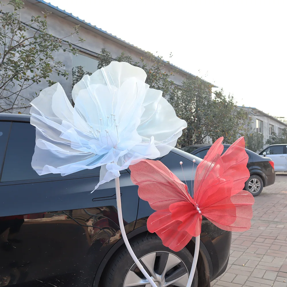 

Artificial Butterfly Large Flower Silk Large Gauze Flower 3D Wedding Ceremony Party Window Decoration Holiday Decoration