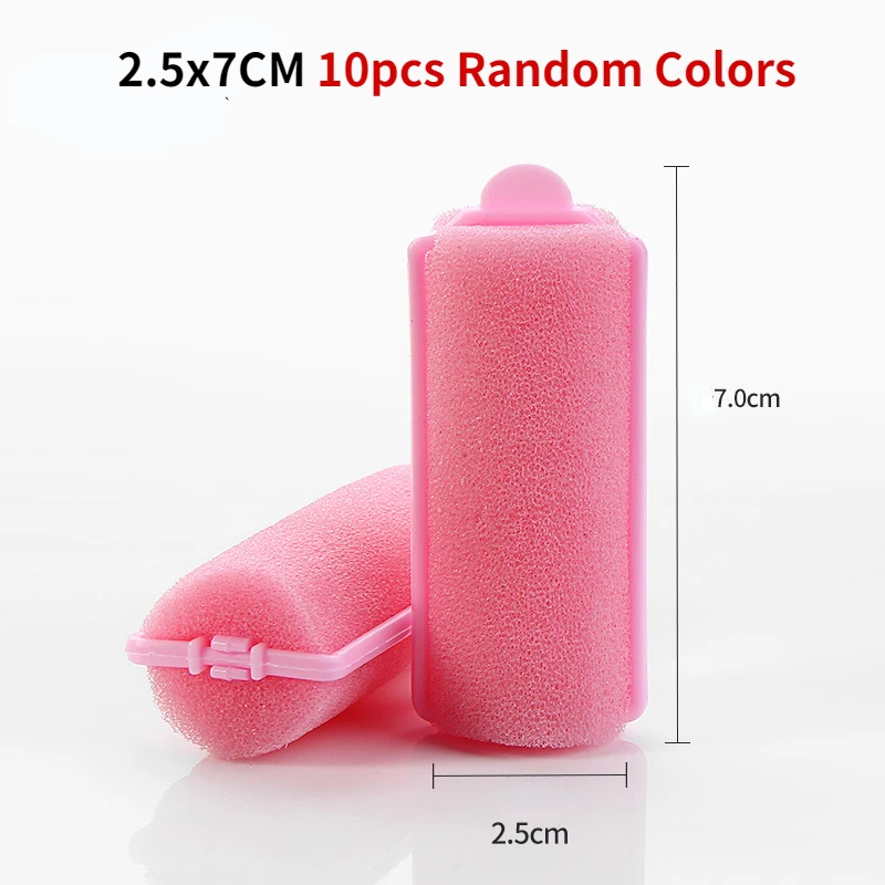 hair curling tools Soft Sponge Foam Cushion Hair Rollers Curlers Hairdressing Kit DIY Home Hair Styling Tool Salon For Barber DIY Curls Random