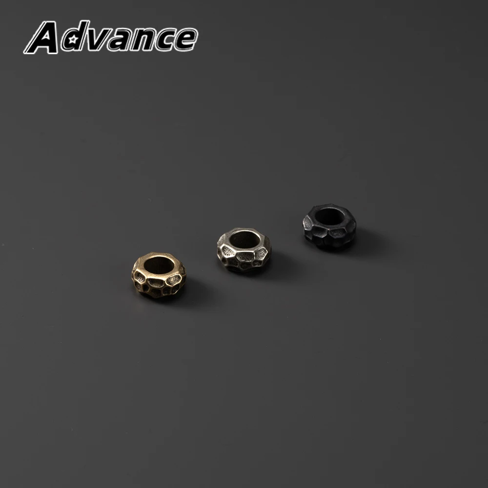 5pcs 망치 패턴 작은 구슬 황동 Paracord 로프 꼬리 펜던트 열쇠 고리 액세서리