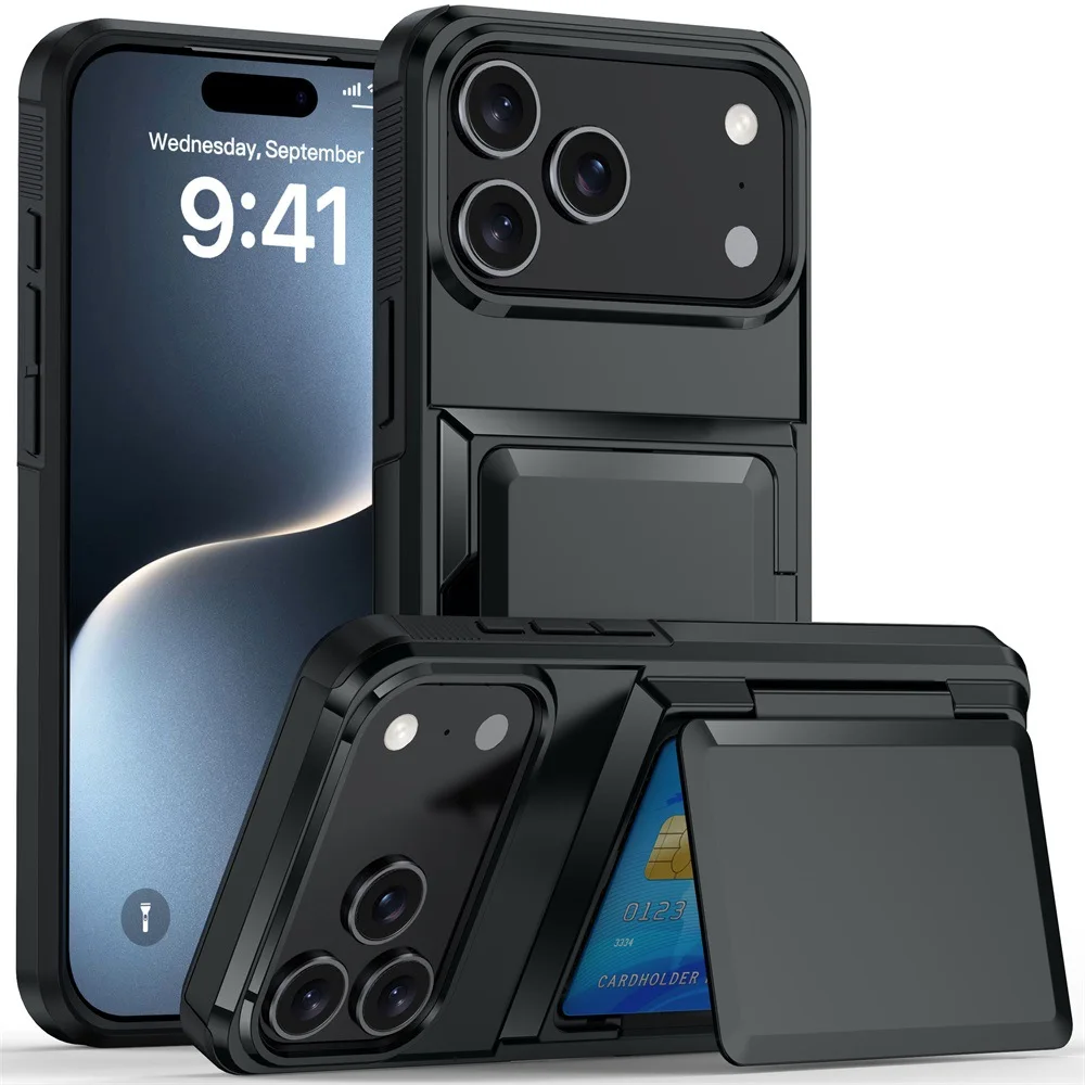 Premium Wallet Case with Credit Card Holder and Heavy Duty Shockproof Protection