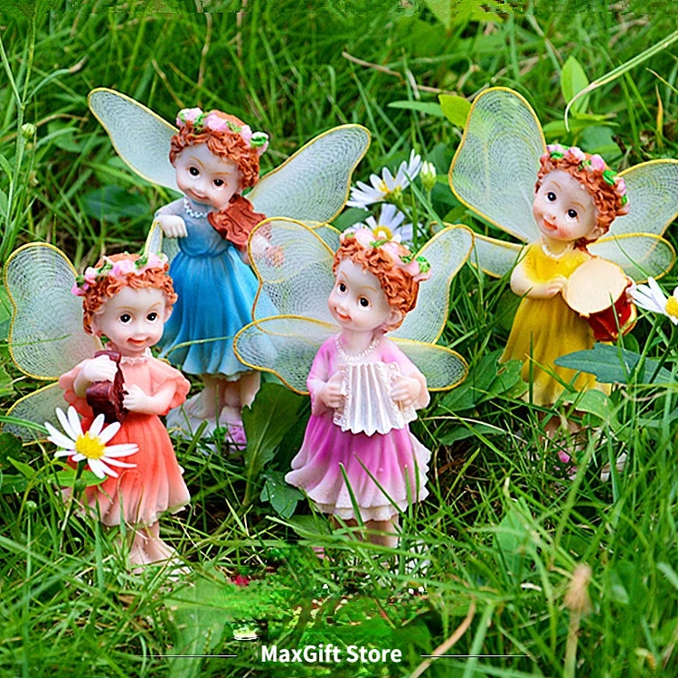 

Cute Fairy Flower Fairy Ornament Car Decoration American Home Decoration Statue DIY Garden Christmas Decoration