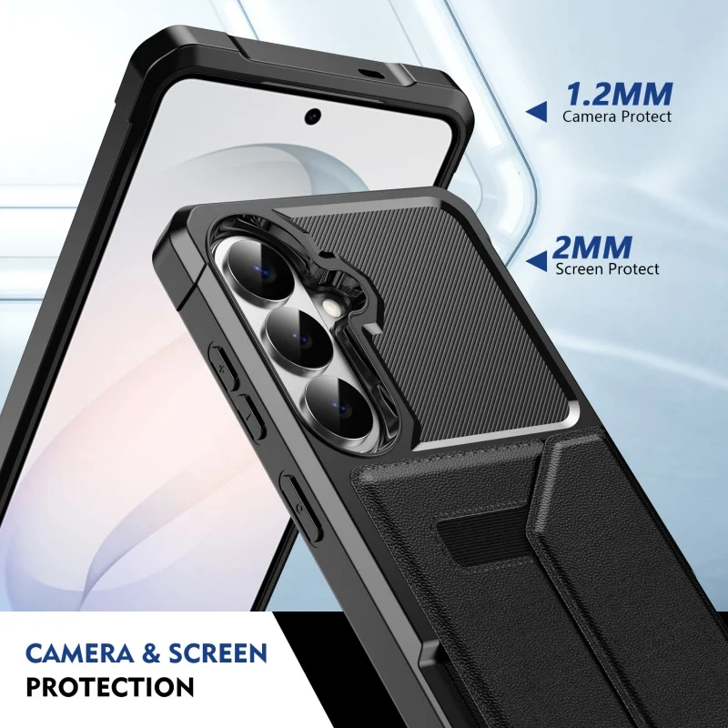 Magnetic Leather Wallet Phone Case with Cardholder and Enhanced Protection