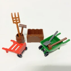 Farm Tools and Kitchenwares DIY Building Blocks - Miniature Tool Set for Creative Play and Decor (Farm Tools)
