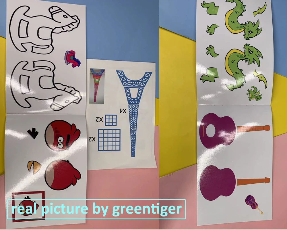 3D Drawing Album Random Paper Mold Template 3D Copy Board Book Plate Painting Stencil Doodle for Printing Pen
