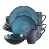 VANCASSO BUBBLE 16/32/48-Piece Tableware Set Vintage Ceramic Blue/Brown Stoneware Set with Dinner&Dessert Plate,Bowl,Coffee Cups 1