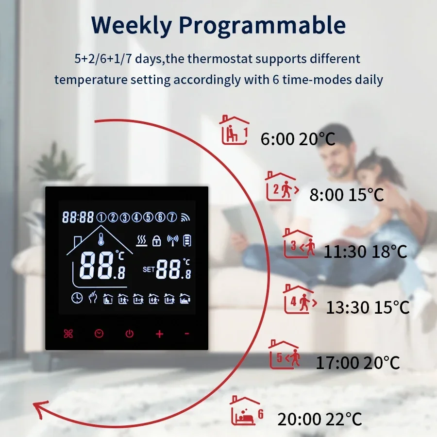WiFi Smart Thermostat - Ultimate Temperature Controller with Voice Assistant Integration