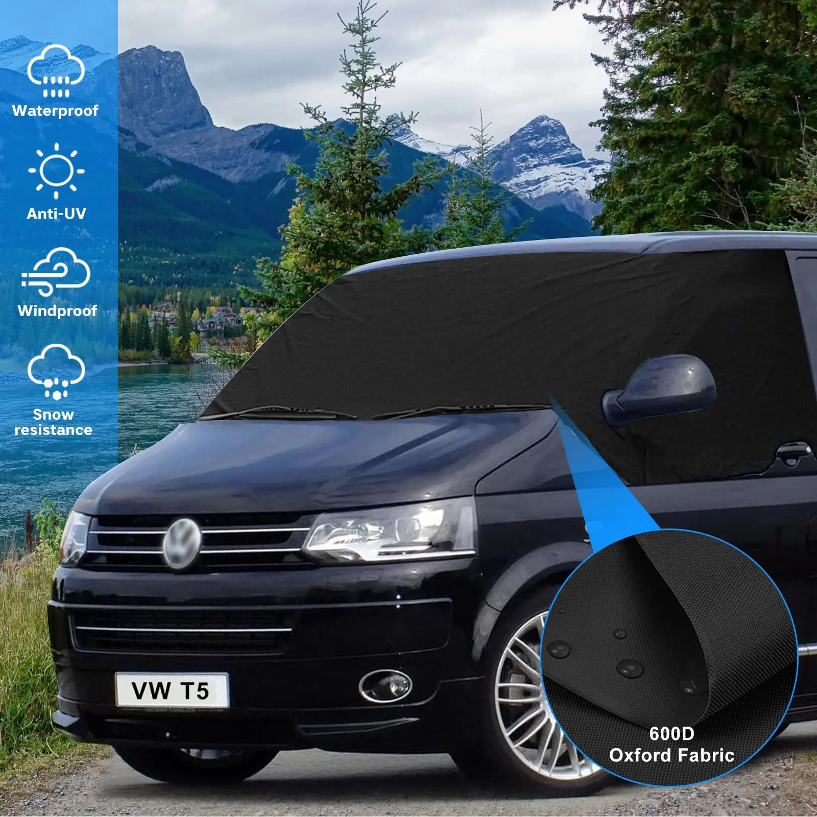 Car Windshield Screen Cover Sun Shield Front Windshield Car Cover Frost  Dust Protection Outdoor Exterior Protector For VW T5 T6 - AliExpress